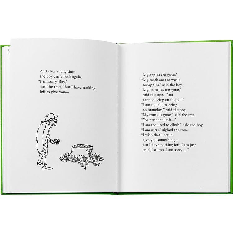  Graphic Image -  "The Giving Tree" Book in Lime Bonded Leather -  Books