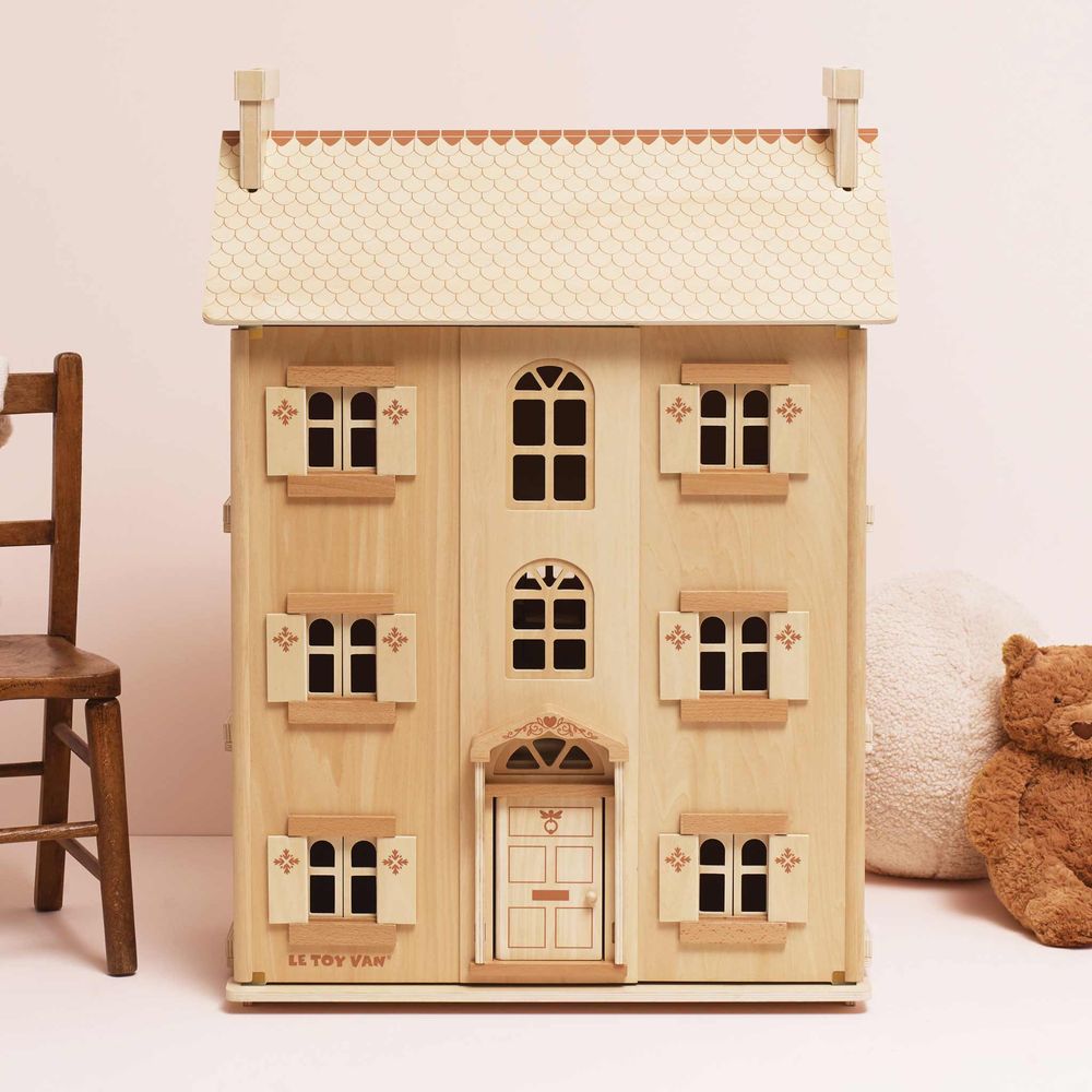  Le Toy Van -  The Grand Natural Wood Doll House -  Dolls