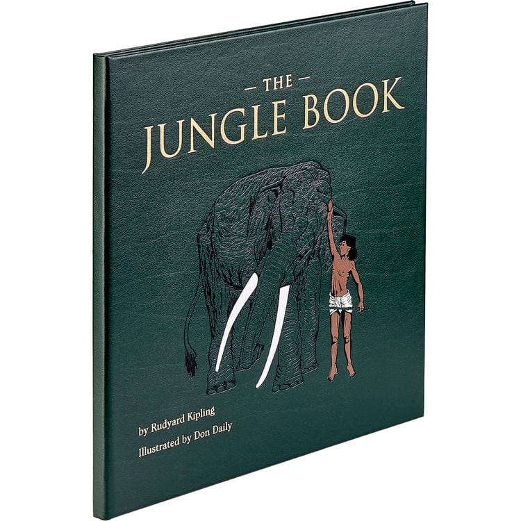  Graphic Image -  "The Jungle Book" in Green Bonded Leather -  Books