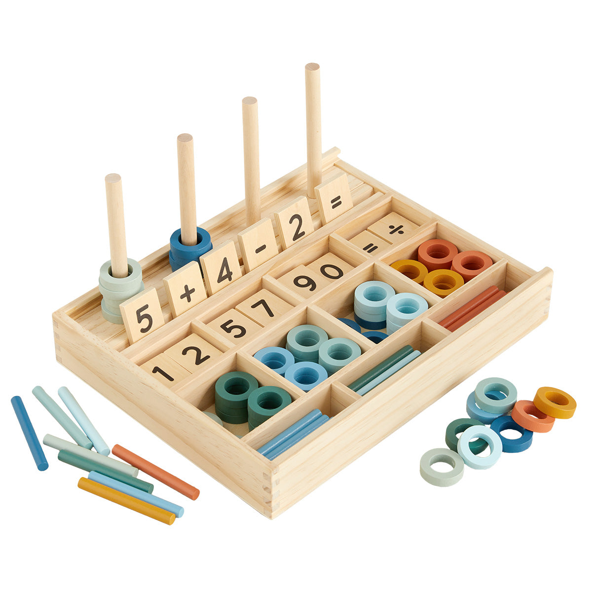 Wonder & Wise -  The Math Path Wood Toy -  Preschool