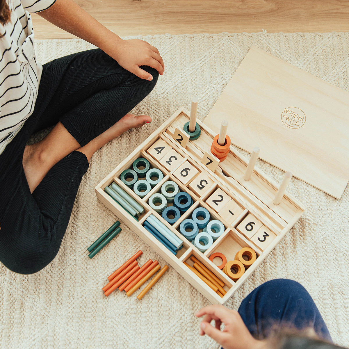  Wonder & Wise -  The Math Path Wood Toy -  Preschool