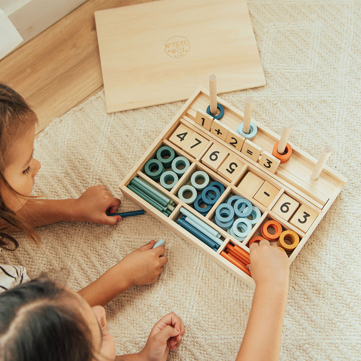  Wonder & Wise -  The Math Path Wood Toy -  Preschool