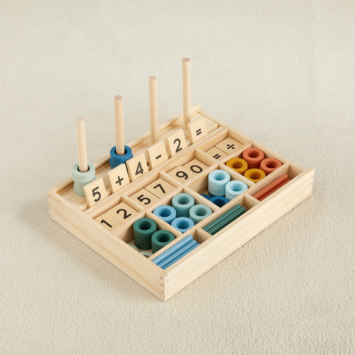  Wonder & Wise -  The Math Path Wood Toy -  Preschool