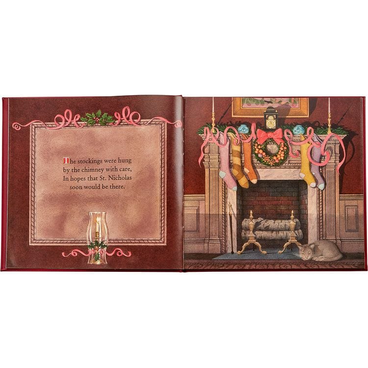  Graphic Image -  "The Night Before Christmas" Book in Red Bonded Leather -  Books