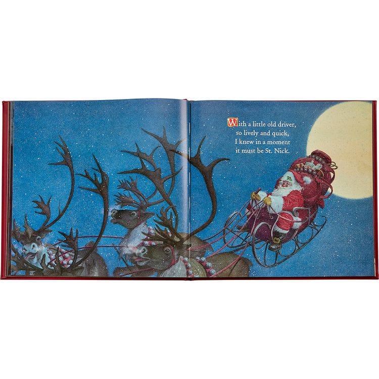  Graphic Image -  "The Night Before Christmas" Book in Red Bonded Leather -  Books