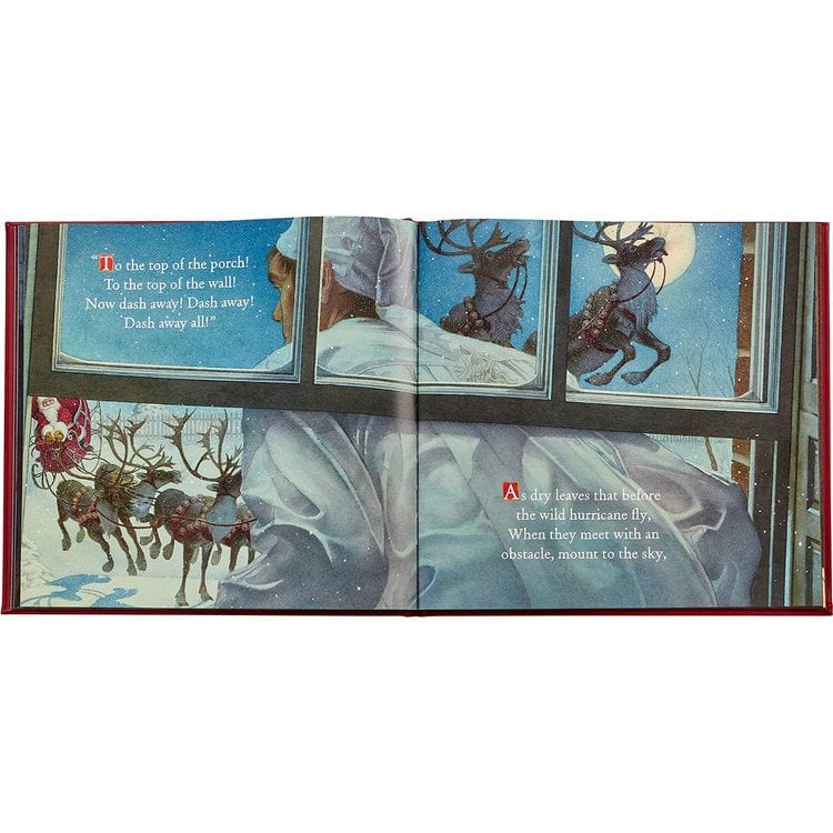  Graphic Image -  "The Night Before Christmas" Book in Red Bonded Leather -  Books