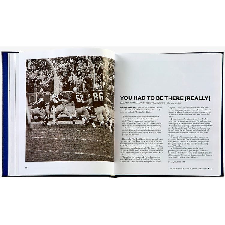  Graphic Image -  "The Story of Football in 100 Photographs" Book by Sports Illustrated - Navy -  Books
