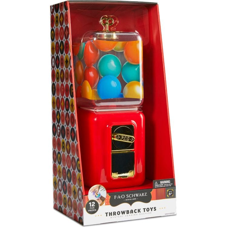 FAO Schwarz -  Throwback Toys Mystery Vending Machine - Red -  STEM