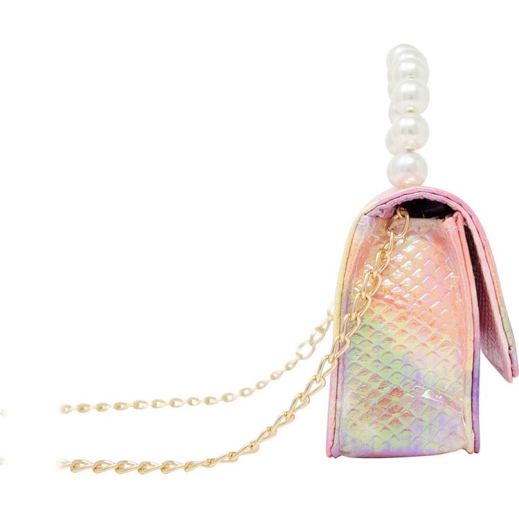  Zomi Gem -  Tie Dye Crocodile Pearl Handle Bag - Pink -  Trend Accessories