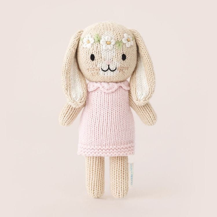  Cuddle And Kind -  Tiny 6" Hannah the Bunny Hand-Knit Doll -  Plush