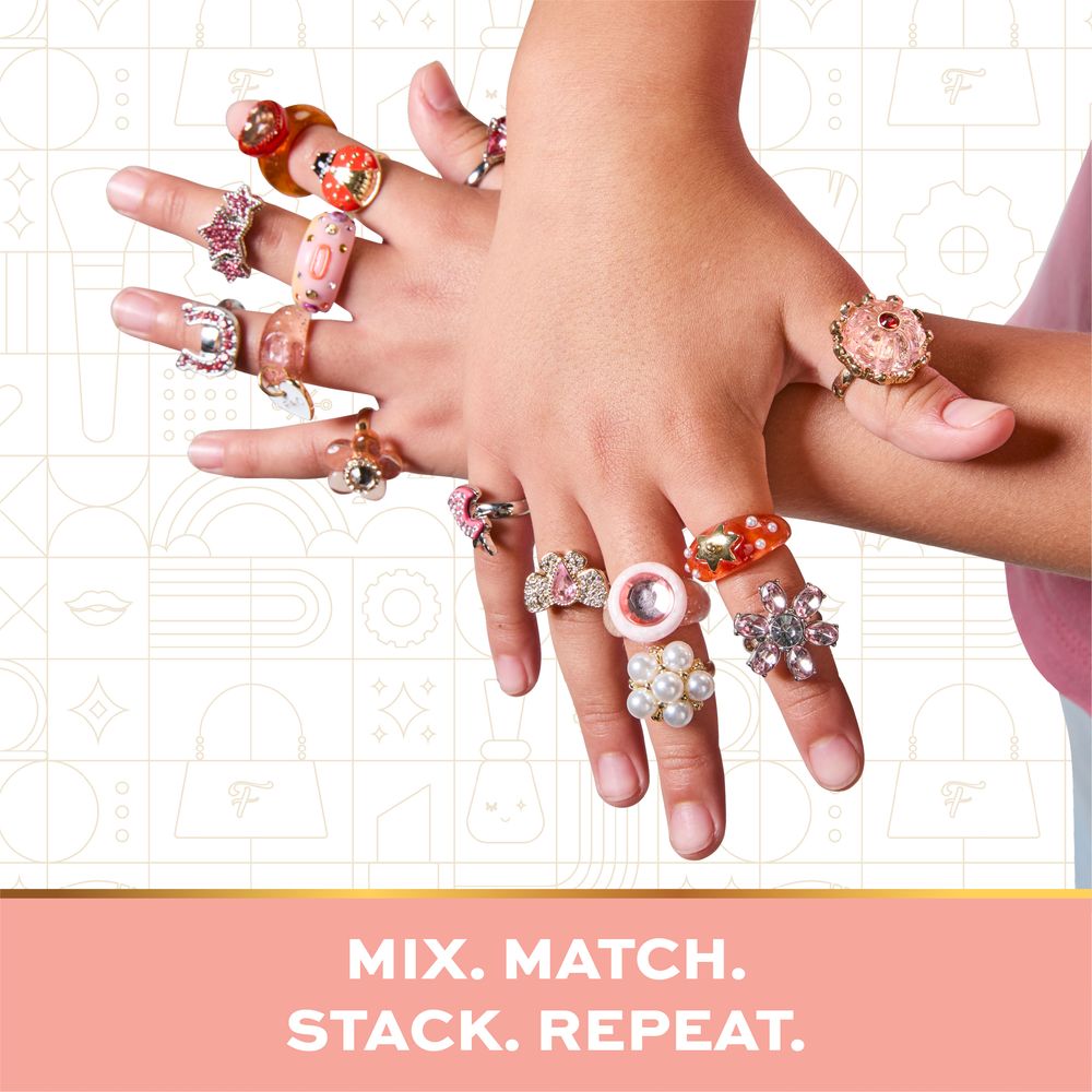  FAO Schwarz -  Tiny Glam Rings 15-Piece Set -  Fashion Activity and Roleplay