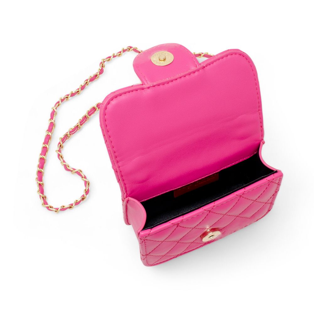  Zomi Gem -  Tiny Quilted Ballet Charm Handbag - Hot Pink -  Trend Accessories