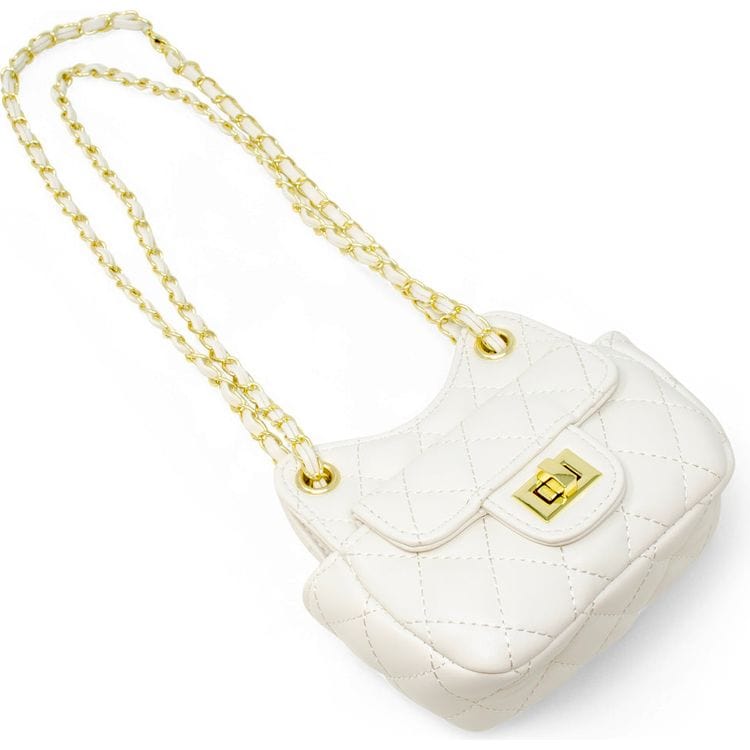 Zomi Gem Trend Accessories Tiny Quilted Treasure Purse - White