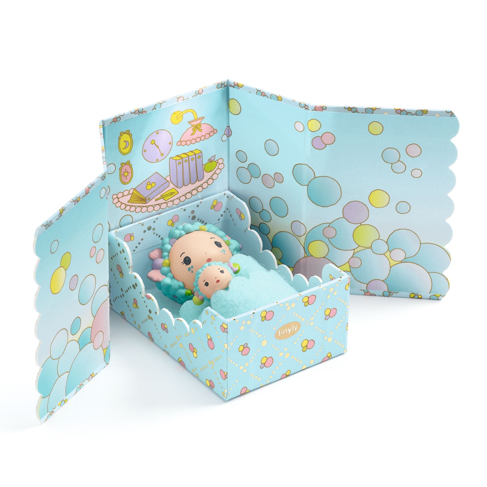  Djeco -  Tinyly Blue Tinyroom with Figurines -  Collectibles