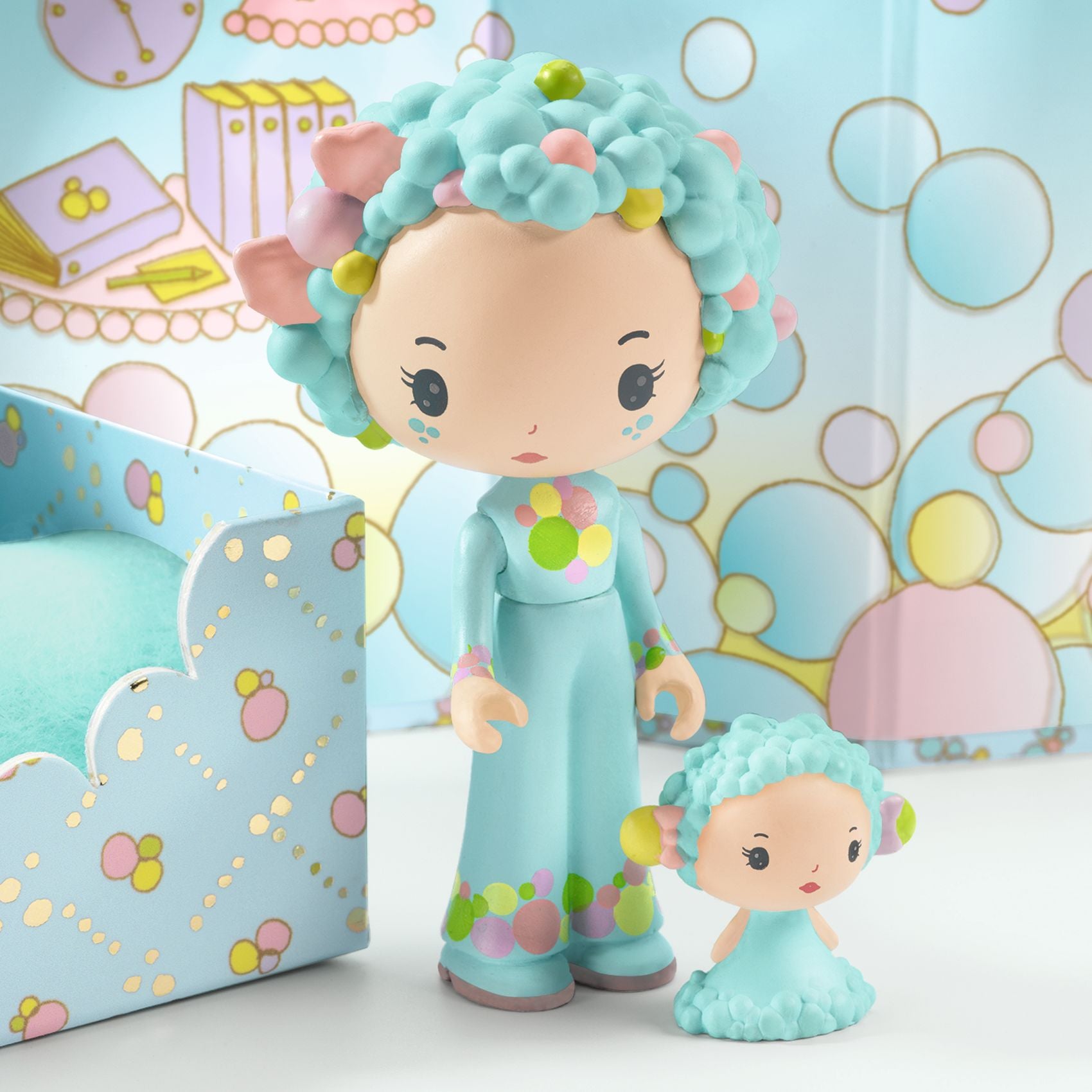  Djeco -  Tinyly Blue Tinyroom with Figurines -  Collectibles