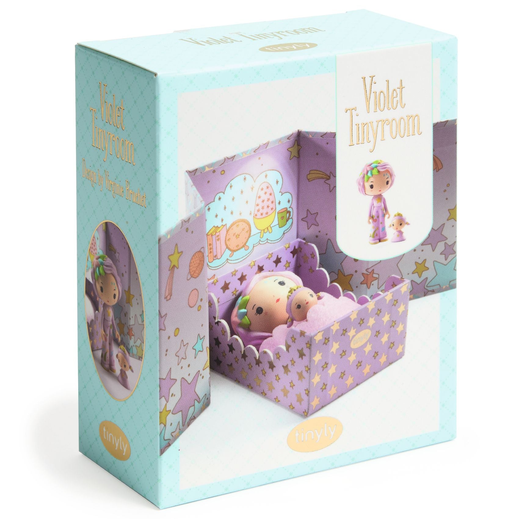  Djeco -  Tinyly Violet Tinyroom with Figurines -  Collectibles