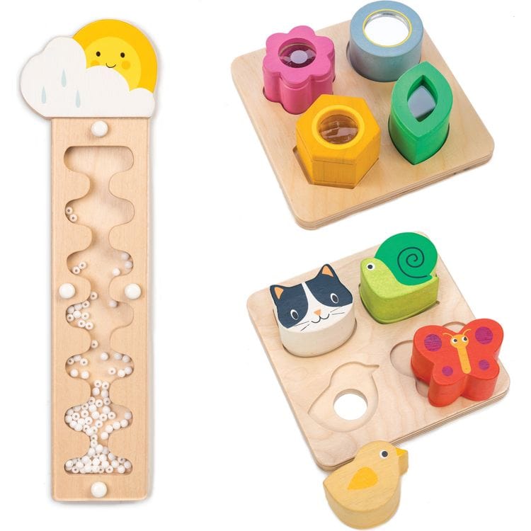  Tender Leaf Toys -  Toddler Sensory Collection of Wood Toys -  Preschool
