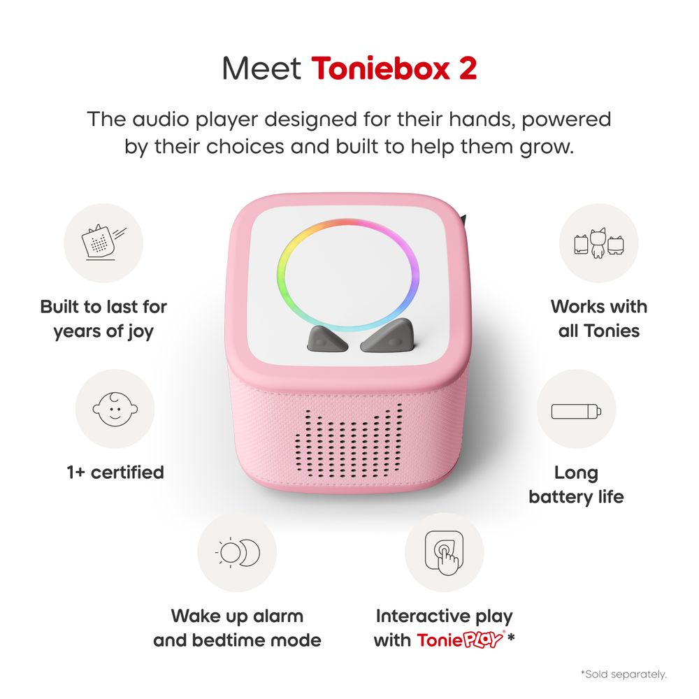 Tonies Playtime Puppy Toniebox 2 Starter Set - Cloud Pink | Tonies