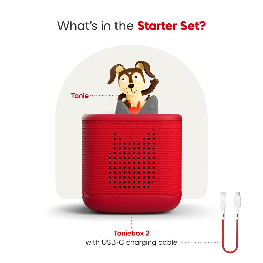  Tonies -  Tonies Playtime Puppy Toniebox 2 Starter Set - Sunset Red -  Electronics