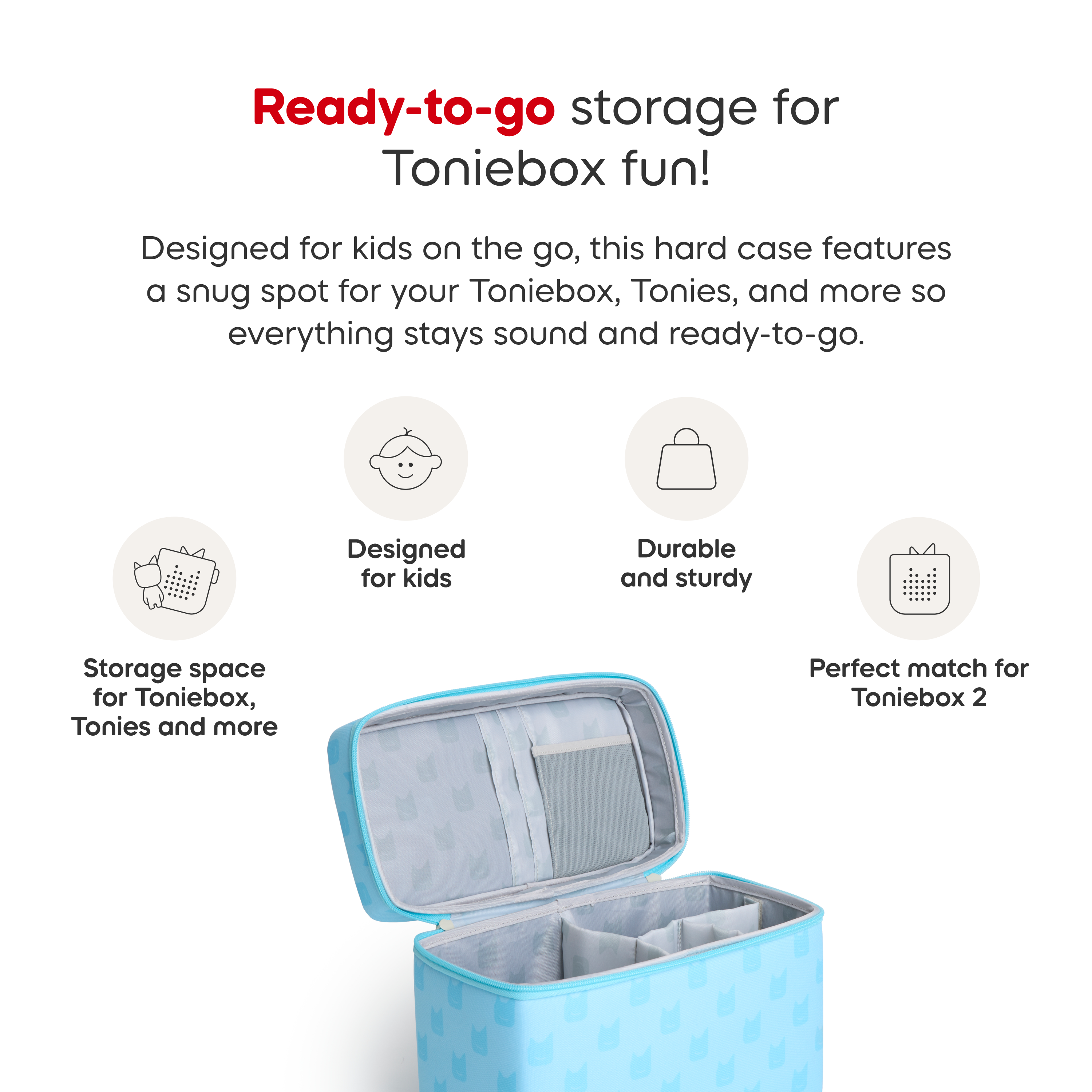  Tonies -  Tonies Toniebox All-in-One Carrying Case - Sky Blue -  Electronics