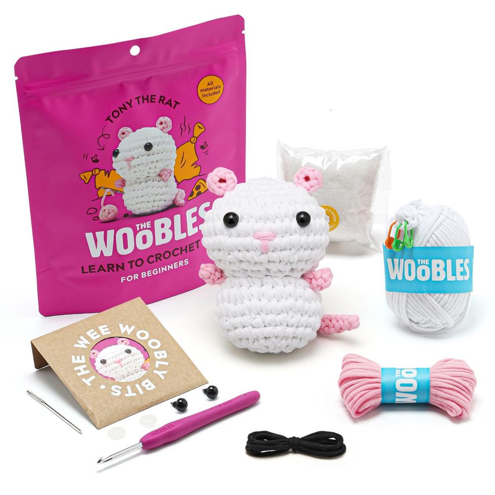  The Woobles -  Tony the Rat Learn to Crochet Kit -  Creativity