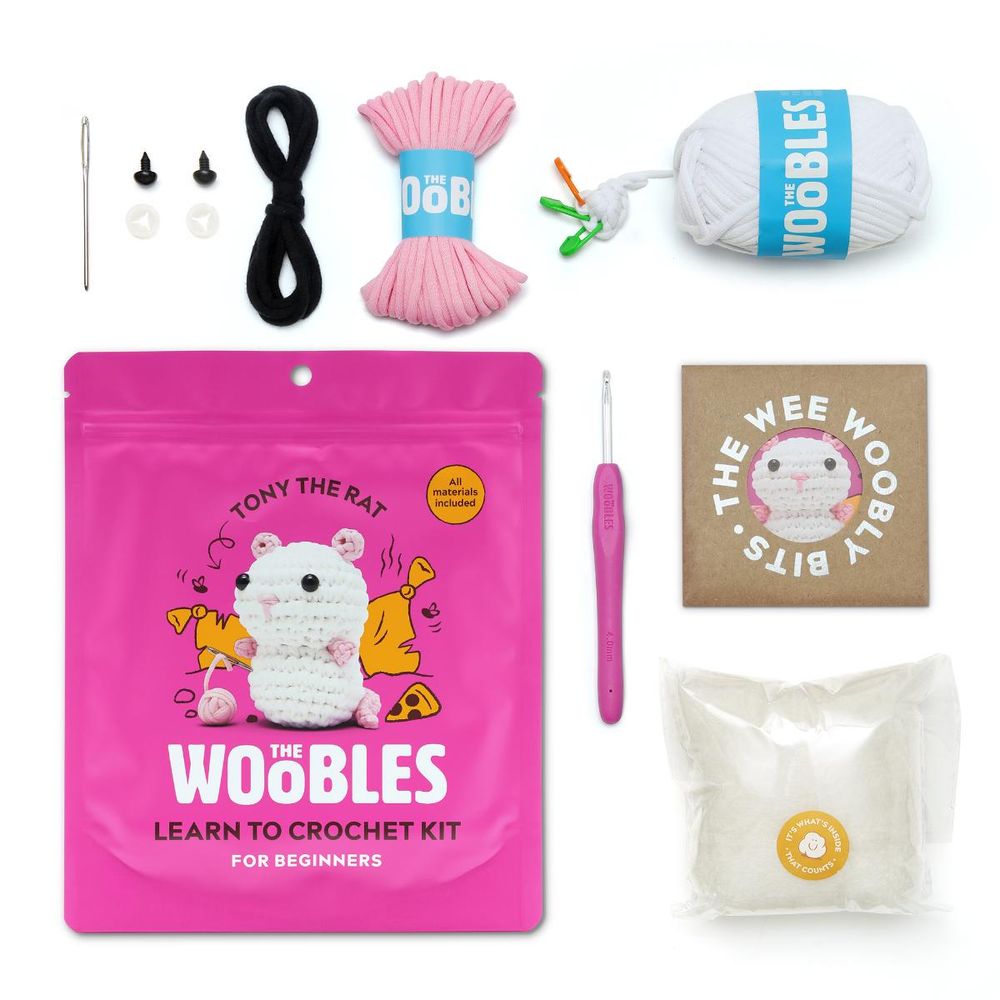  The Woobles -  Tony the Rat Learn to Crochet Kit -  Creativity