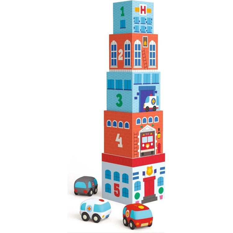  Djeco -  Topanicar Building Blocks & Towers -  Preschool