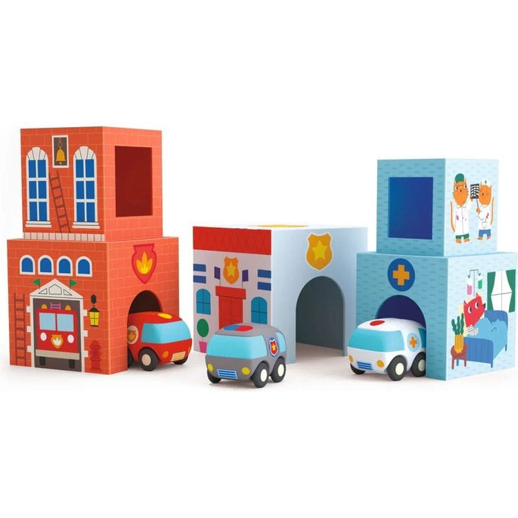  Djeco -  Topanicar Building Blocks & Towers -  Preschool