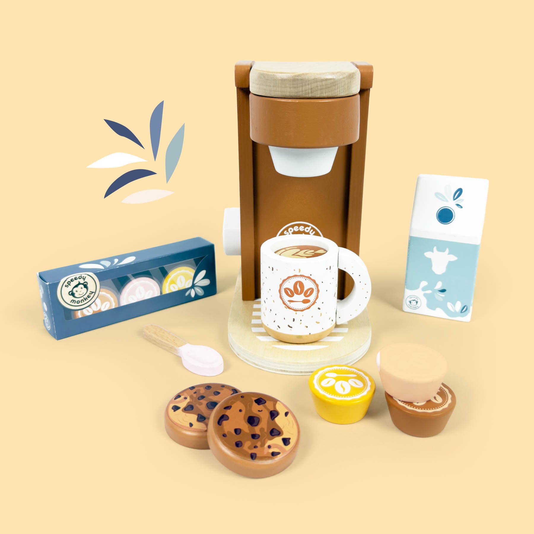  Speedy Monkey -  Toy Wood Coffee Machine -  Preschool
