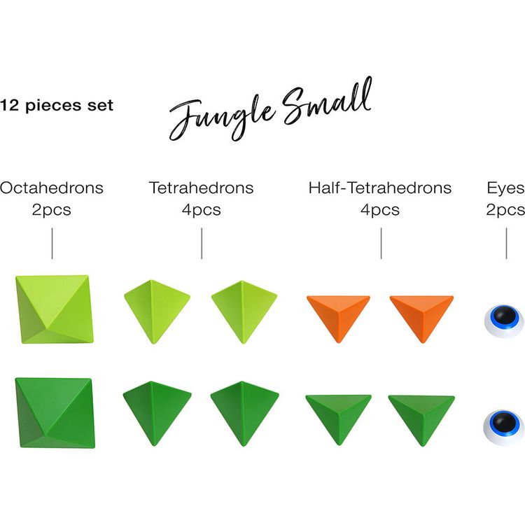  Trido -  Trido Jungle Small Magnet Building Set - 12 Pieces -  Preschool