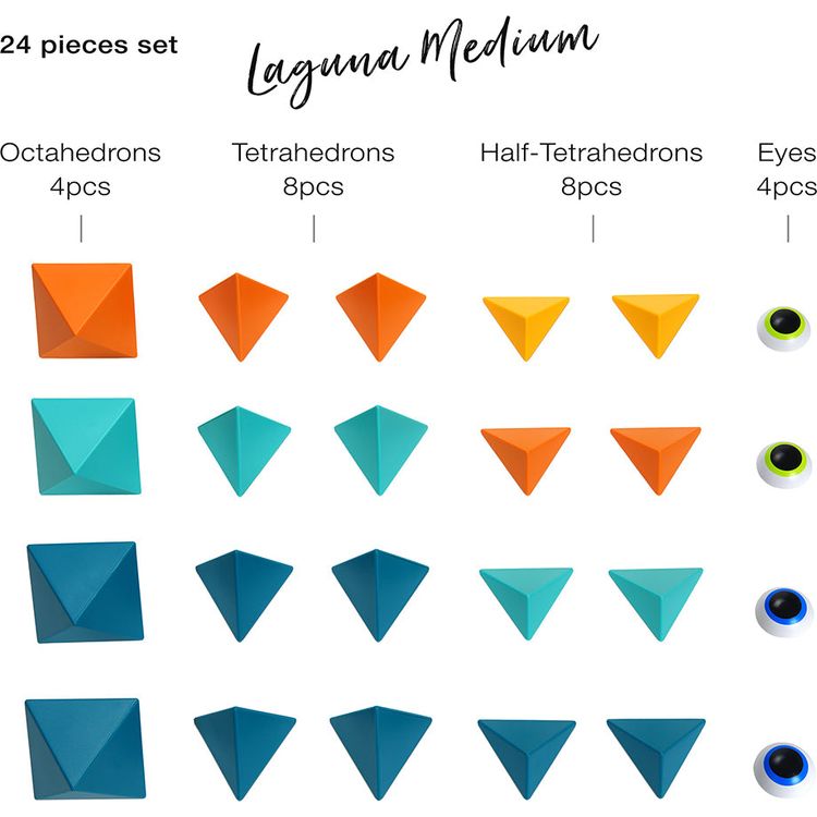  Trido -  Trido Laguna Medium Magnet Building Set - 24 Pieces -  Preschool