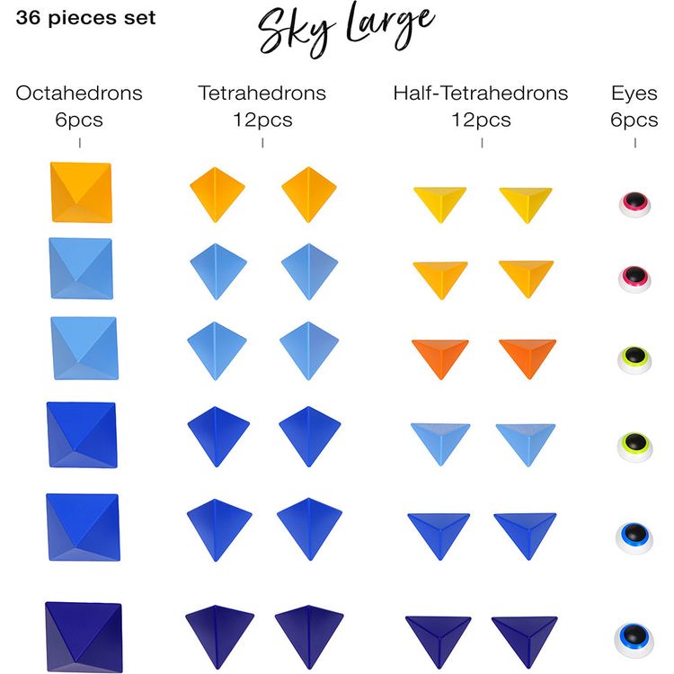  Trido -  Trido Sky Large Magnet Building Set - 36 Pieces -  Preschool