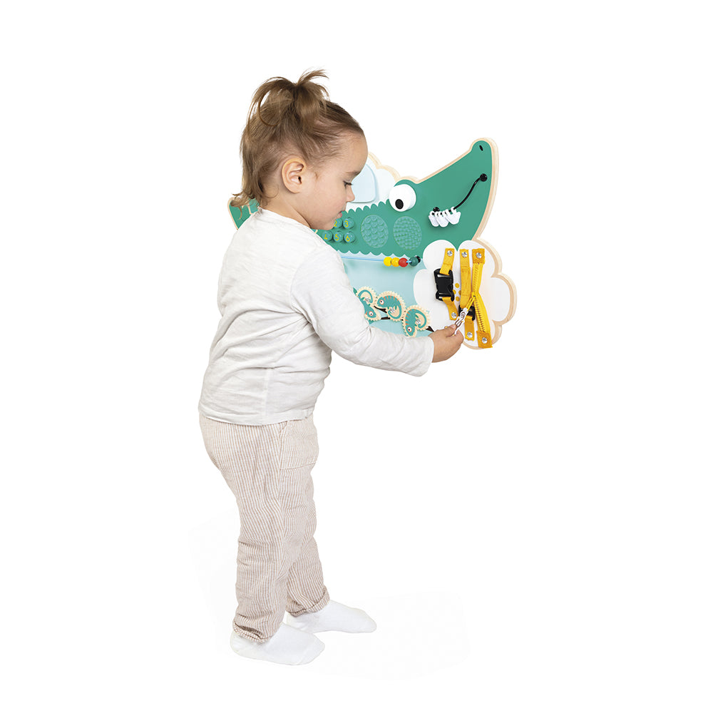  Janod -  Tropik Crocodile Multi-Activity Busy Board -  Infants