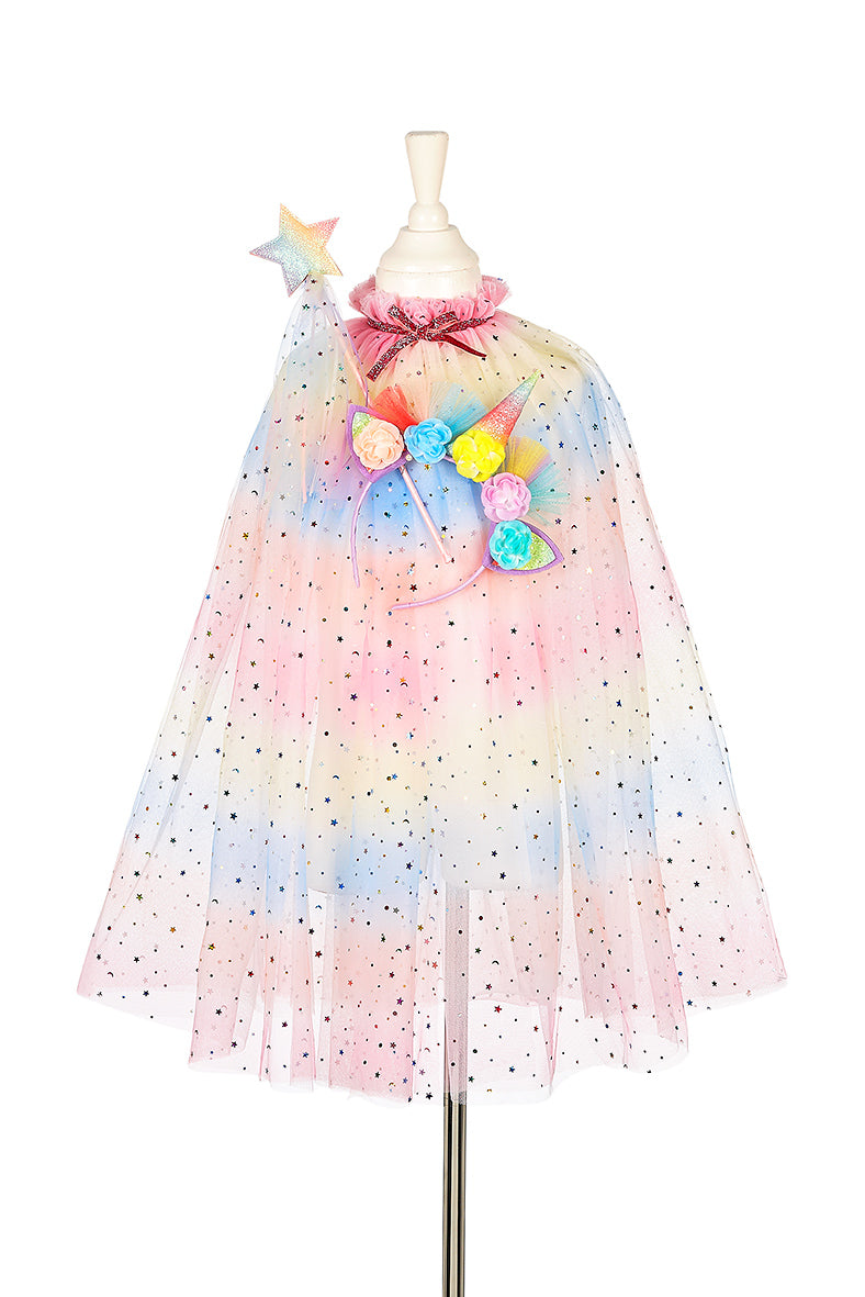  Souza -  Unicorn Costume Cape Set with Headband & Wand - 5-7 Years -  Dress up