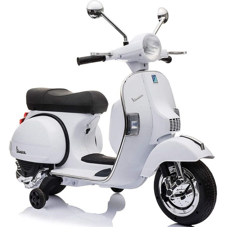 Vespa ホワイト キッズスクーター Vespa Scooter 12V White | Best Ride on Cars