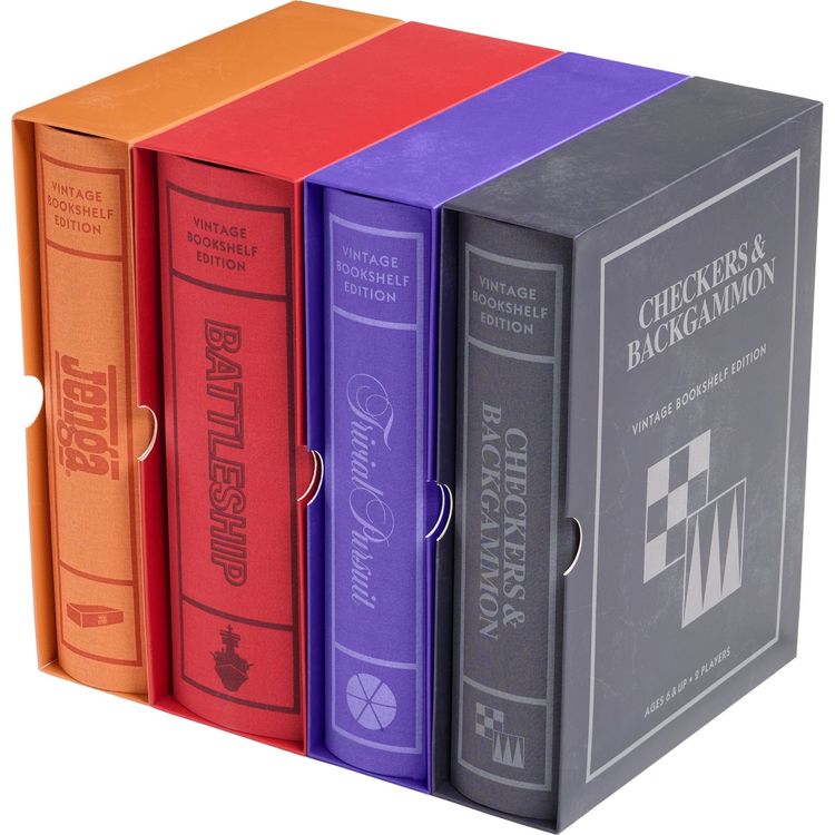 King of Vintage4冊セット Vintage Bookshelf Assortment - 4 Pack - Jenga, Battleship