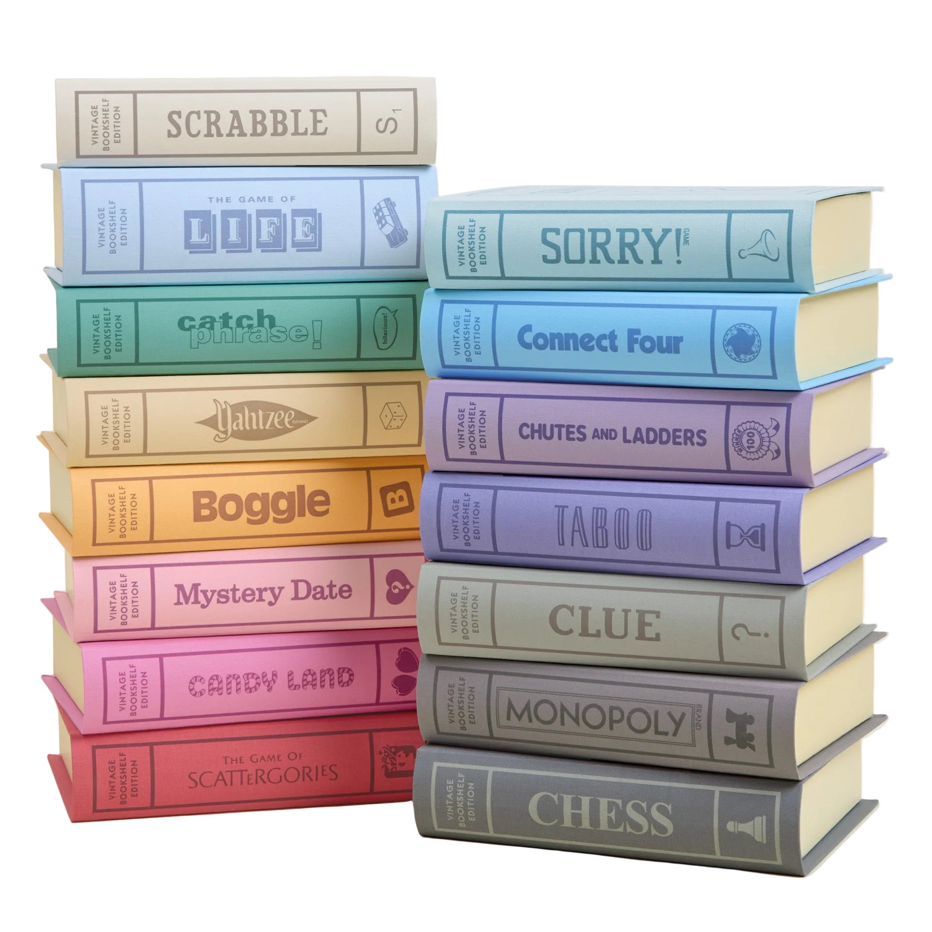  WS Game Company -  Vintage Bookshelf Games – 25-Pack -  Games