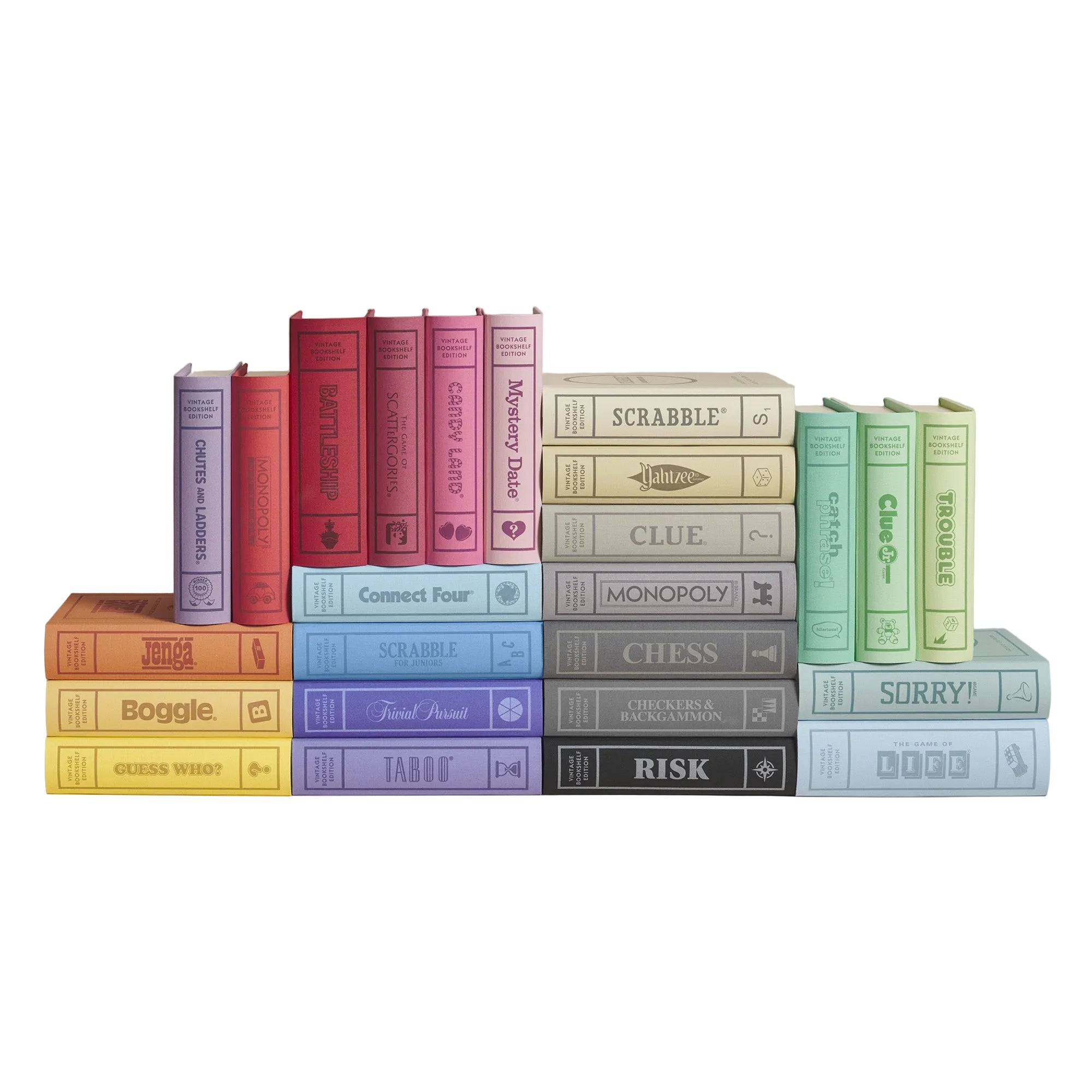  WS Game Company -  Vintage Bookshelf Games – 25-Pack -  Games