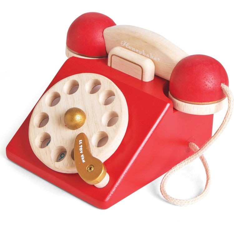イギリス発 Le toy van 木製レジスター&木製電話 ビンテージフォン Vintage Phone | Le Toy Van