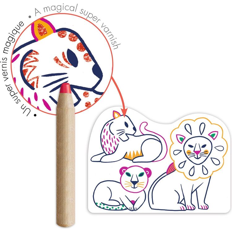  Djeco -  Wild Families Coloring Kit -  Creativity
