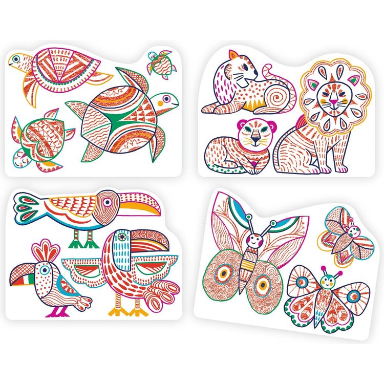  Djeco -  Wild Families Coloring Kit -  Creativity