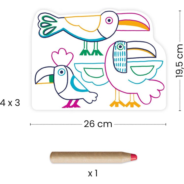  Djeco -  Wild Families Coloring Kit -  Creativity