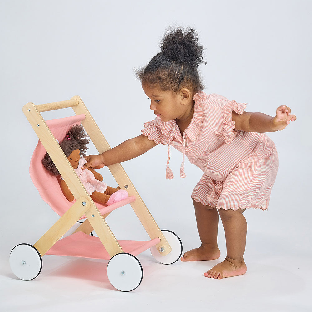  Mentari -  Wood Baby Doll Stroller -  Dolls