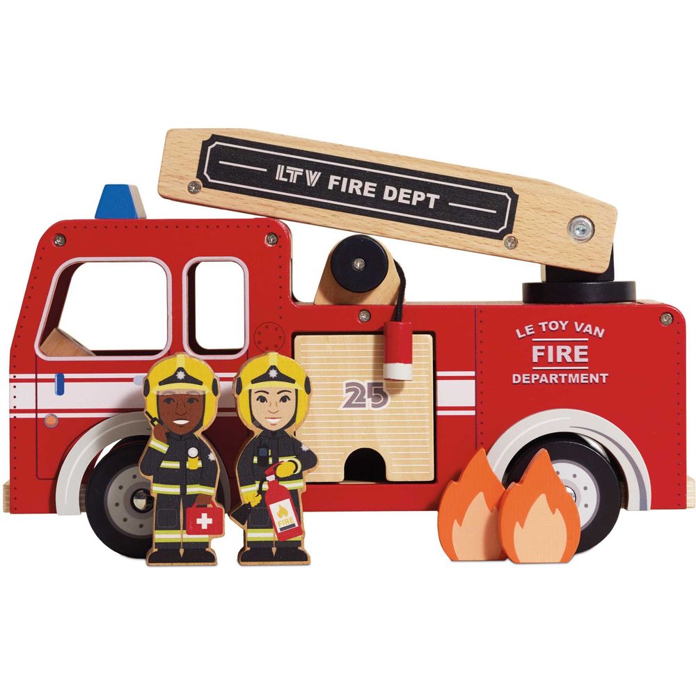  Le Toy Van -  Wood Fire Engine with Firefighters -  Preschool