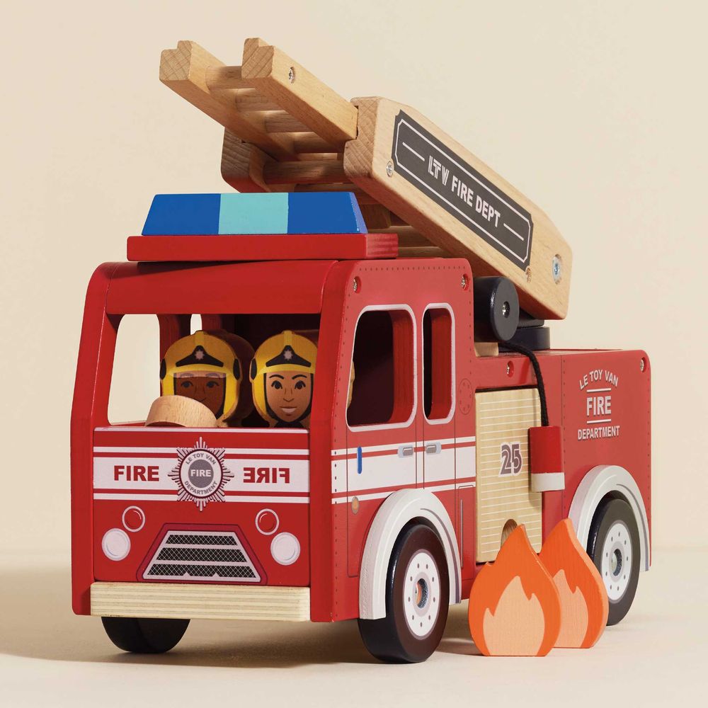  Le Toy Van -  Wood Fire Engine with Firefighters -  Preschool