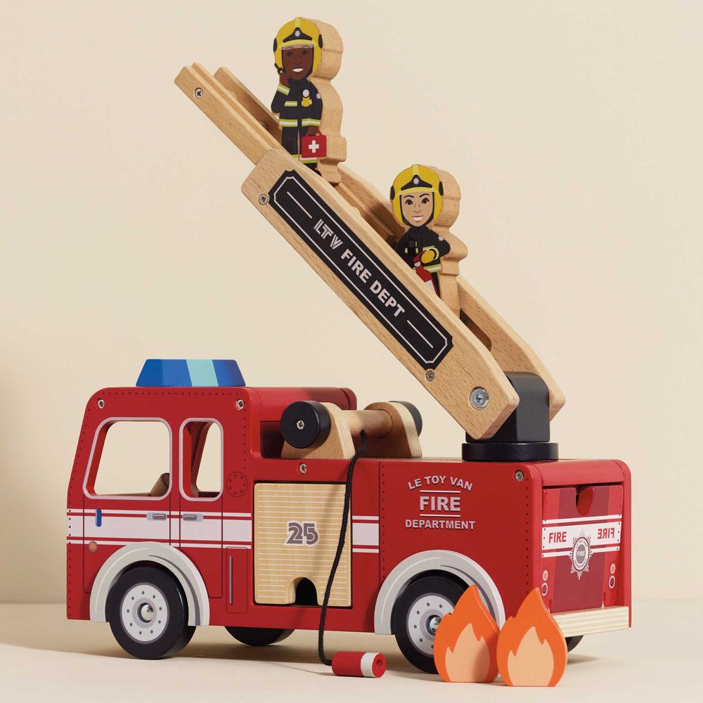  Le Toy Van -  Wood Fire Engine with Firefighters -  Preschool