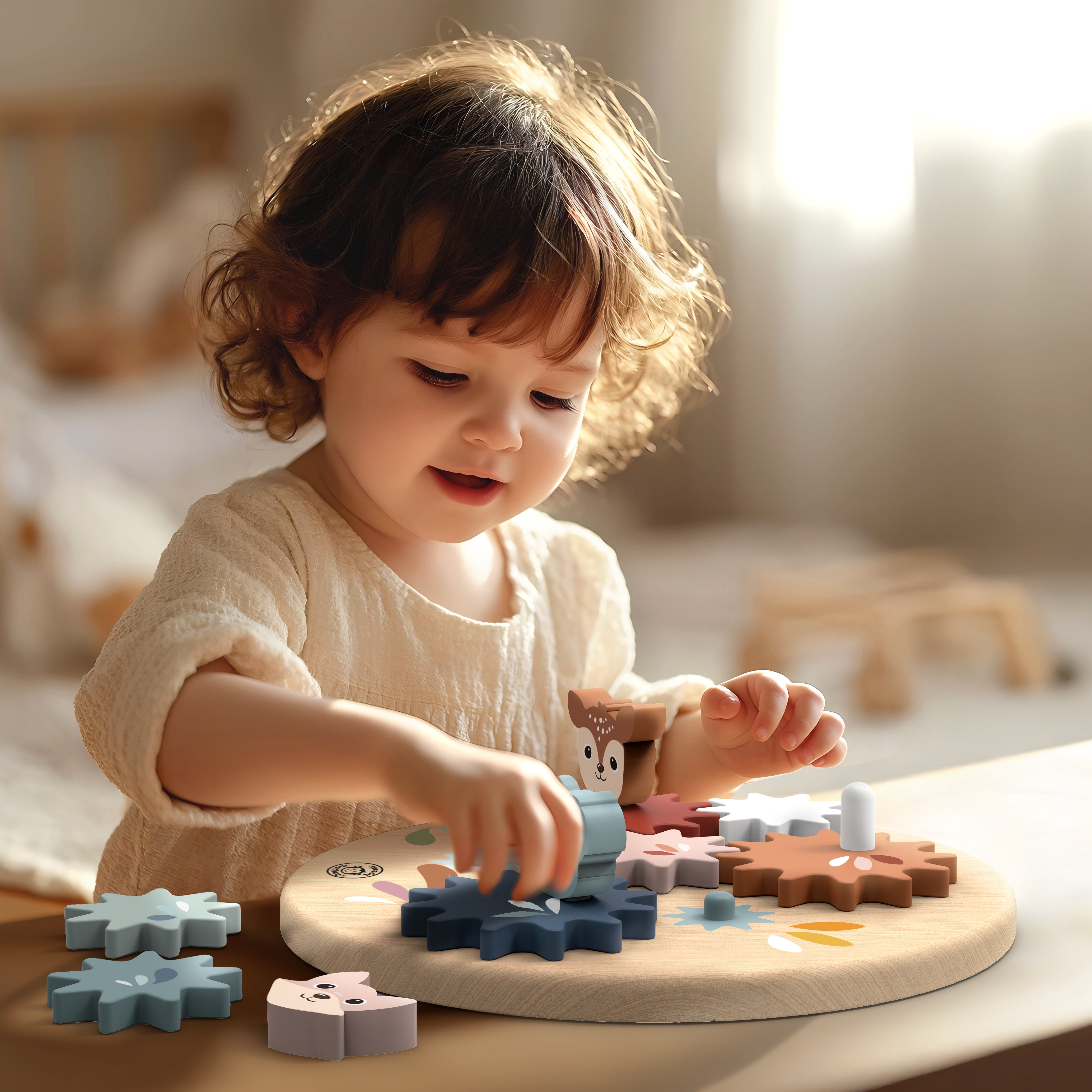 Speedy Monkey -  Wood Gear Toy -  Infants