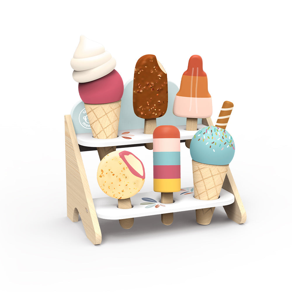  Speedy Monkey -  Wood Ice Cream Toy -  Preschool