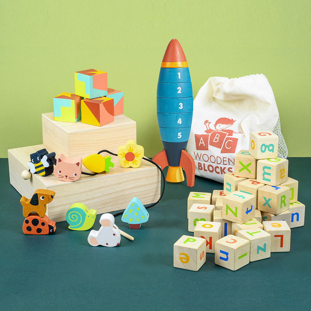  Mentari -  Wood Learning Toys Bundle -  Infants