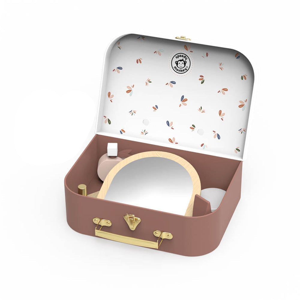  Speedy Monkey -  Wood Pretend Play Beauty Suitcase -  Preschool